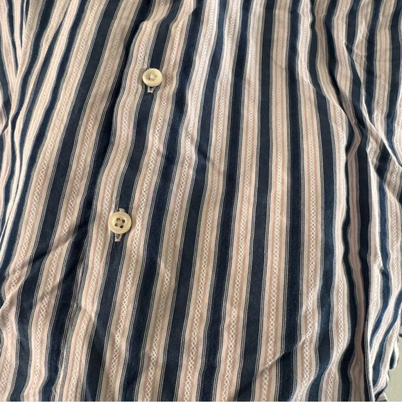 Tommy Bahama Silk Cotton Stripe Ling Sleeve Button Down Size Large Men’s - Picture 4 of 9